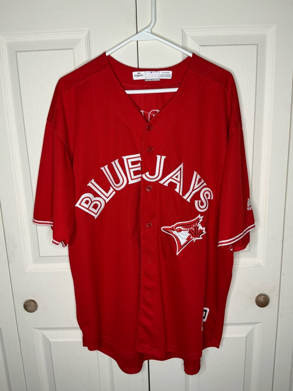 Majestic Red Blue Jays Baseball Jersey